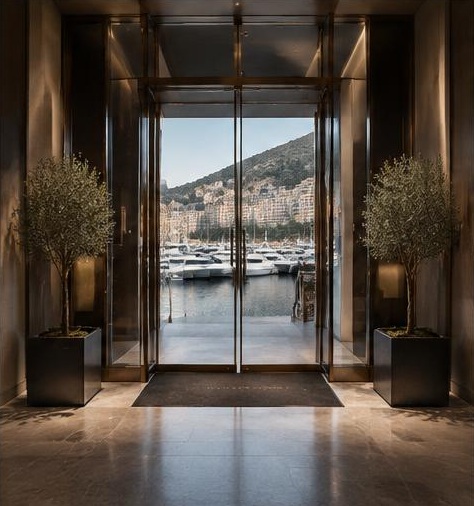 Boutique horlogère — détail architectural